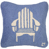 Adirondack Chair on Blue Wool Pillow
