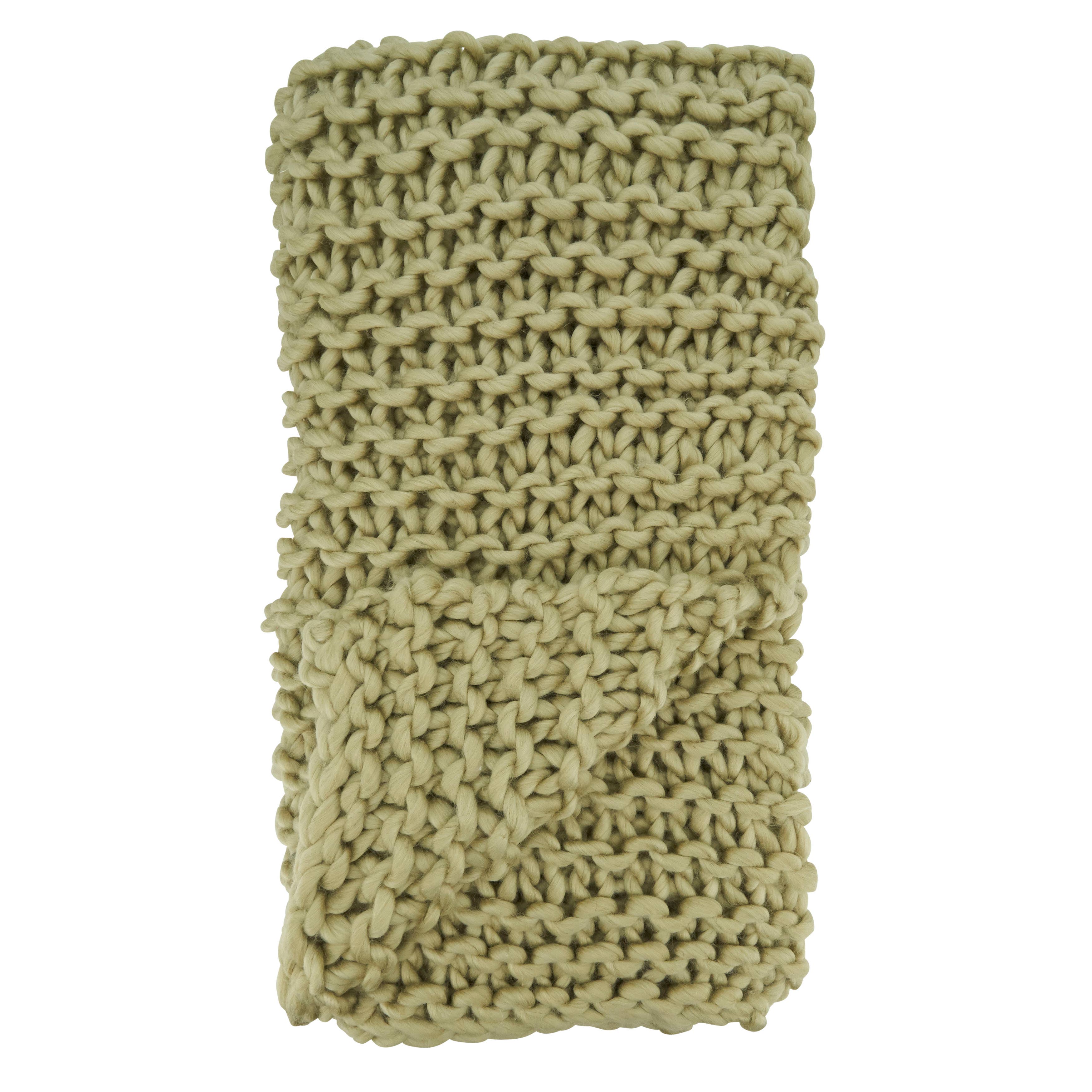 Vintage Style Chunky Knit Throw