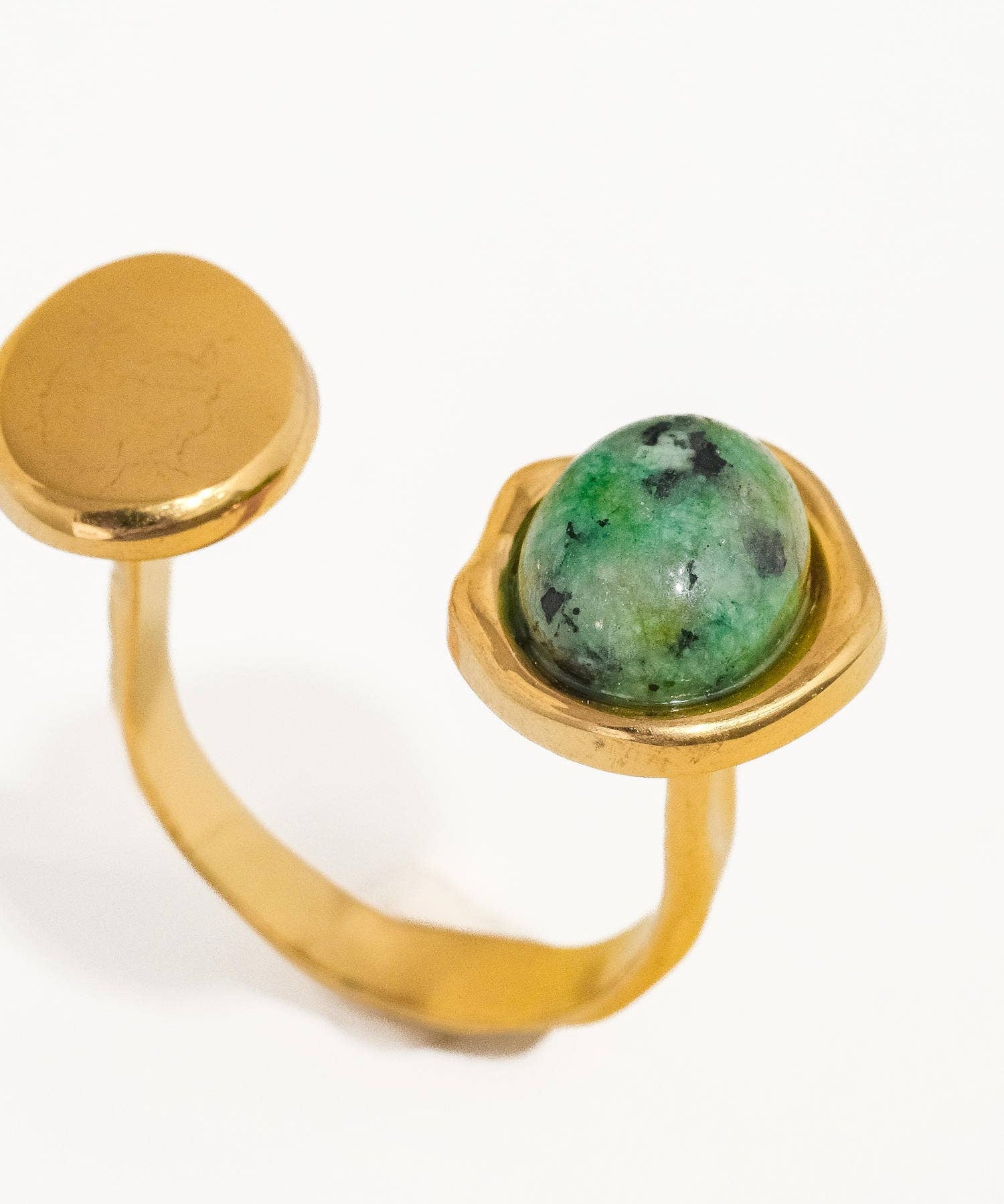 Orion Non-Tarnish Boho Adjustable Ring with Statement Stone