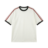 Women's Retro Side 3-Stripes Contrast Loose Fit T-Shirt