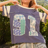 Oversize "91" Patch Top