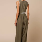 Summer Surplice Contrast Stitch Romper