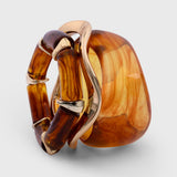 Amber Resin Three-Piece Bracelet Set