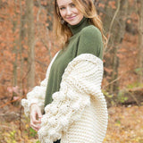 Knit Cardigan with Bauble Sleeves