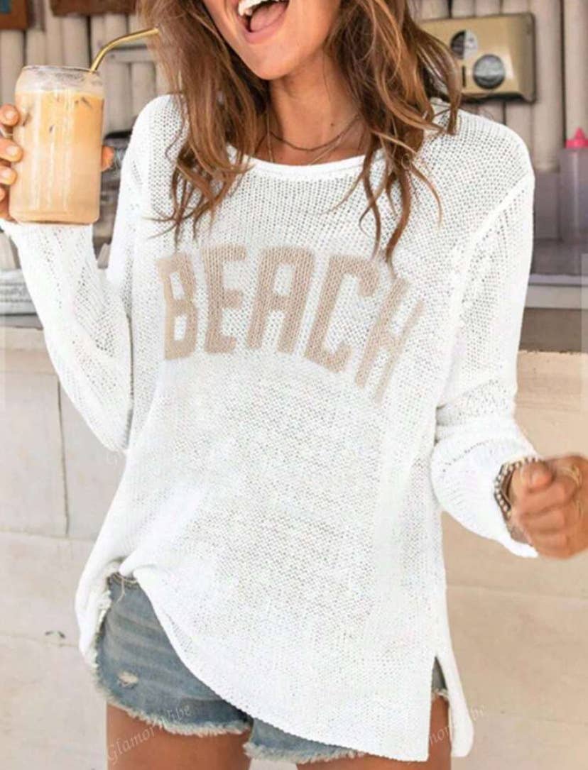 "BEACH" Sweater