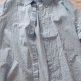 Cotton linen blend button down shirt