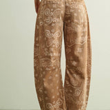 P6317   PAISLEY PRINT WASHED PANTS