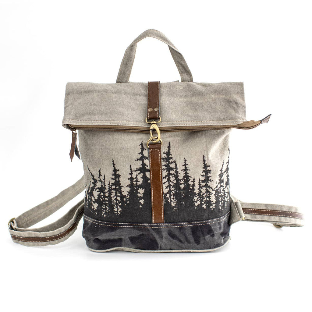 Black Spruce Forest Recycled Canvas Backpack
