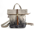 Black Spruce Forest Recycled Canvas Backpack