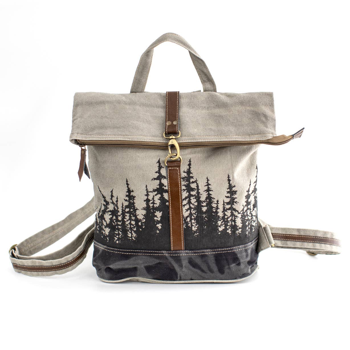 Black Spruce Forest Recycled Canvas Backpack