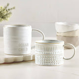 Face to Face Embossed Ceramic Mug - Ocean Child