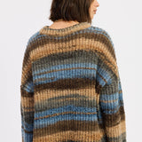 OVERSIZED KNIT STRIPED SWEATER