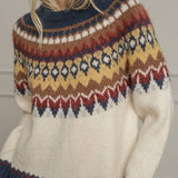 Fair Isle Pattern Knit Sweater - RSW1124