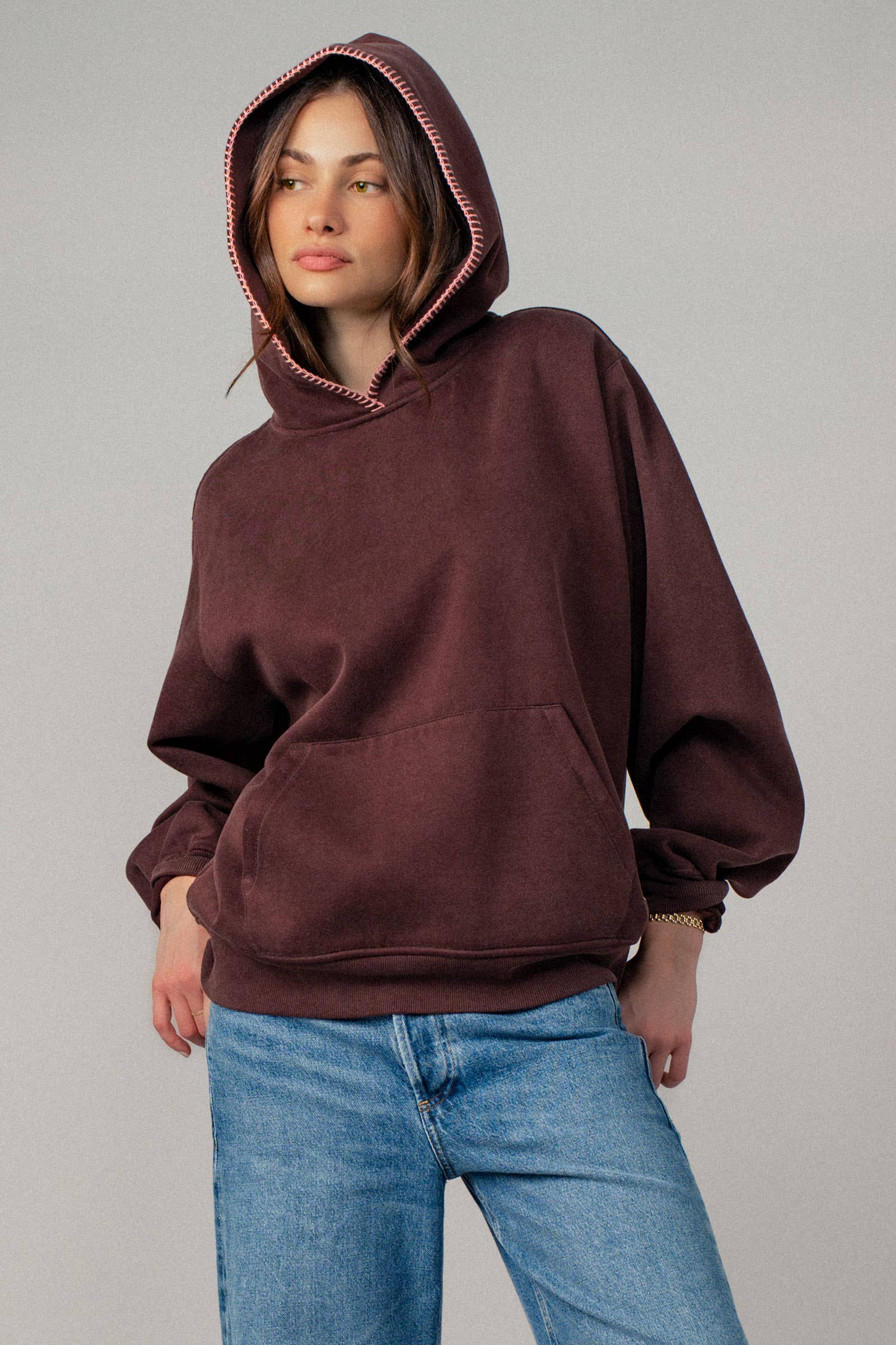 Vintage-Wash Hooded Sweatshirt