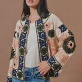 Suzani Embroidered Cotton Floral Jacket