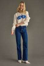 Cream "Ski" Goggle Sweater