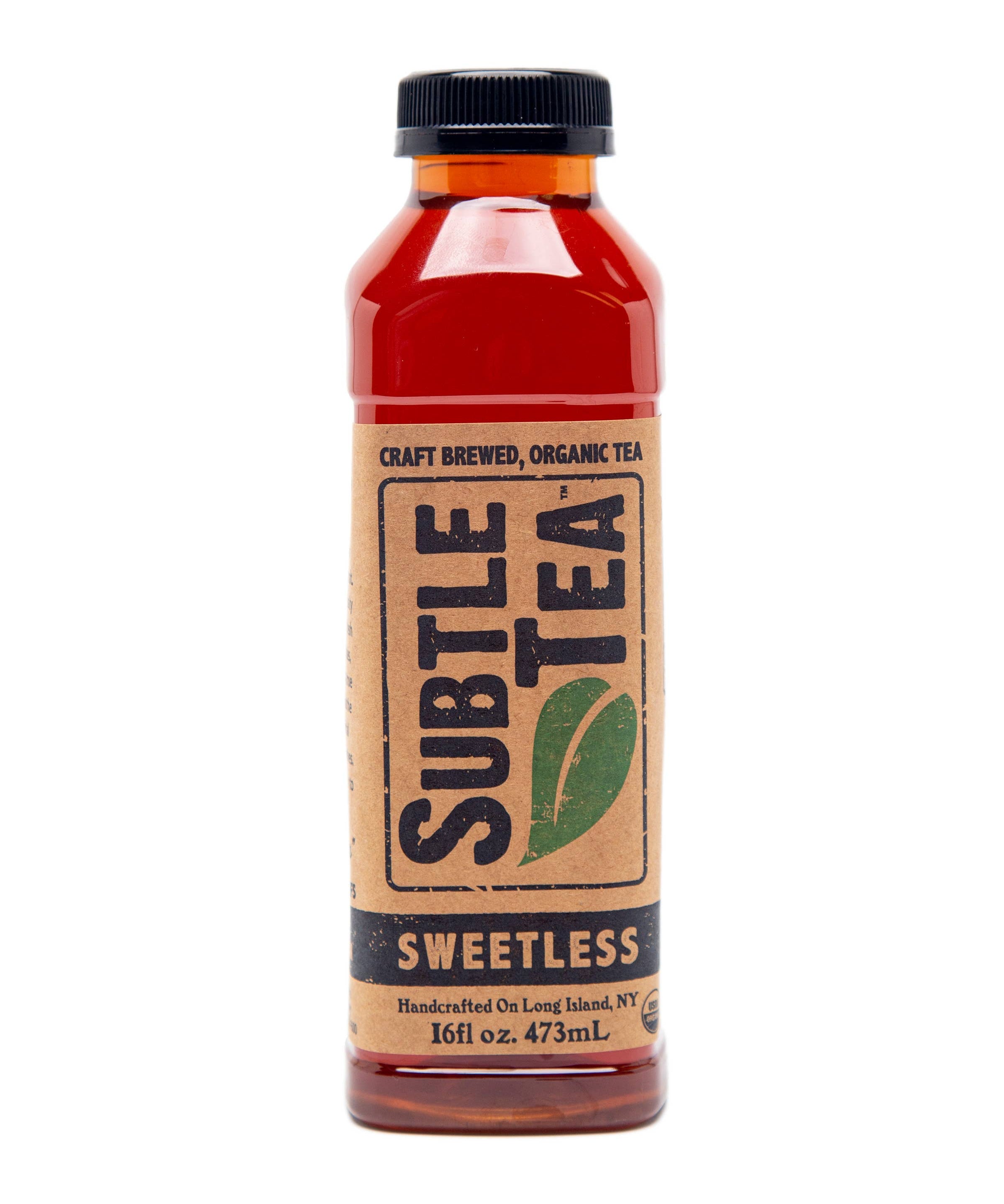 Subtle Tea Sweetless Black - 16 oz. - Case (12 Bottles)