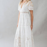 Lace Trim Maxi Dress