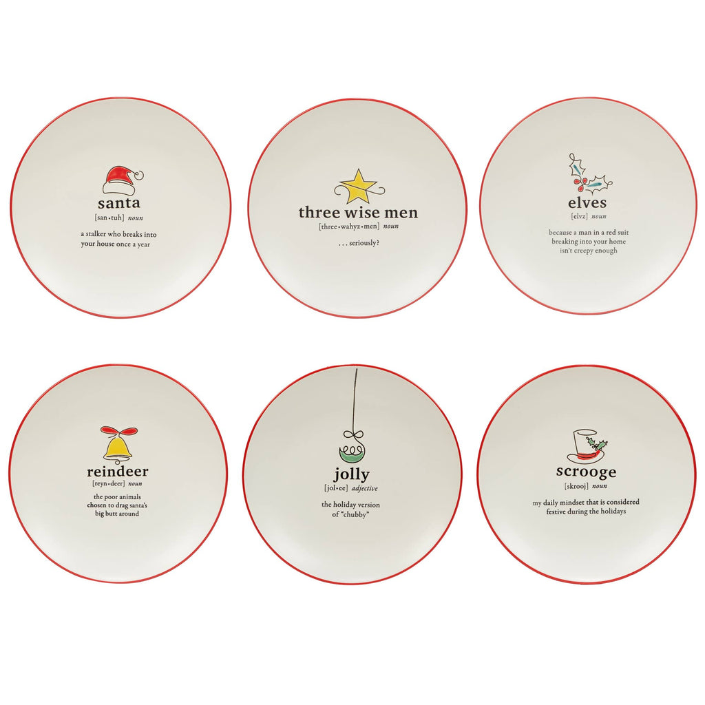 Christmas Sayings Dessert Plates