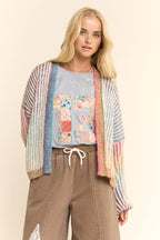 Pastel Rainbow Stripe Cardigan