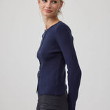 Button Ribbed Knit Cardigan - RTK1133