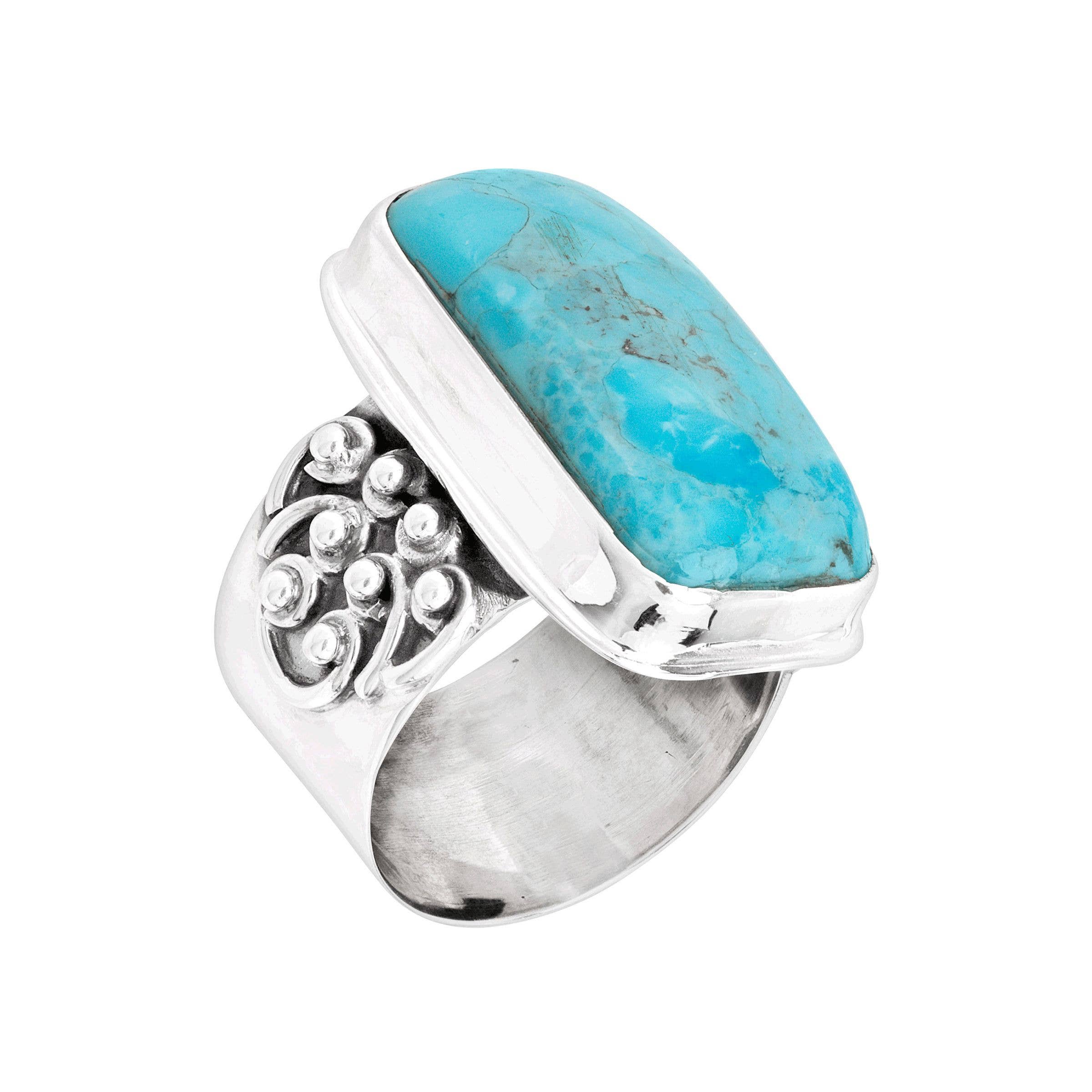 Compressed Mojave Turquoise Ring