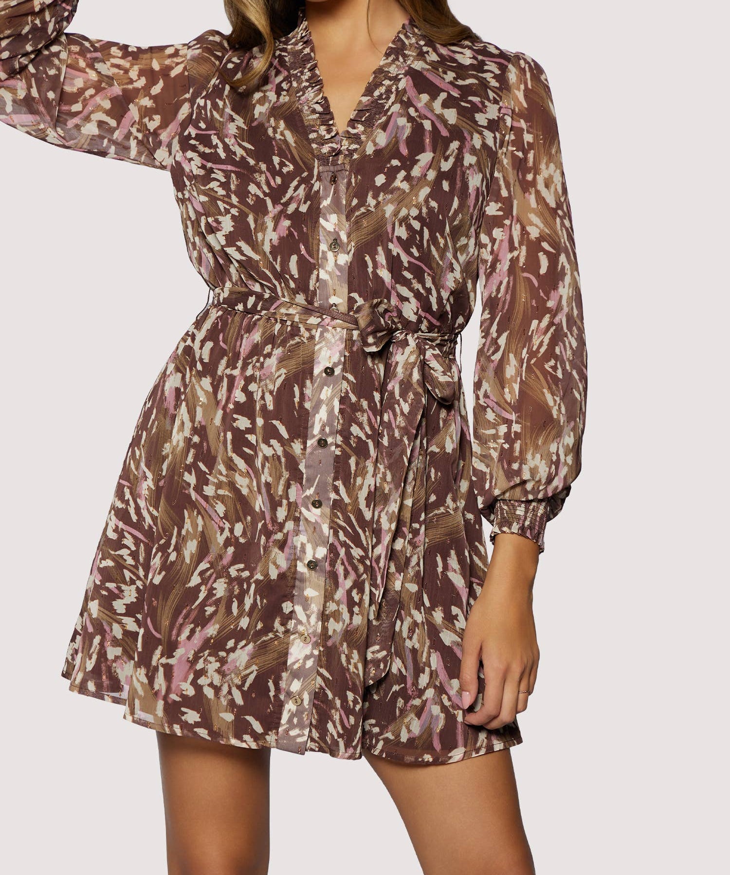 Lover's Waltz Mini Dress - Lurex Chiffon