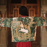 Wildheart Pixie Duster Crop Kimono w/ Unicorn & Castle