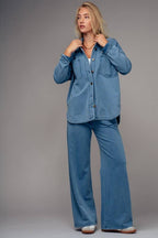 Relaxed Wide Leg Drawstring Pants