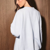 LONG SLEEVE CREW NECK SWEATER LIGHTWEIGHT CARDIGAN