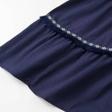 V-Neck Tassel Panels Maxi Dress