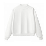 Unisex Fall Cozy Fleece Mock Neck Sweatshirt