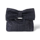 Bow straw handbag small bag clutch bag women's handbag