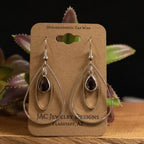 Oval and Teardrop Hoop Earrings