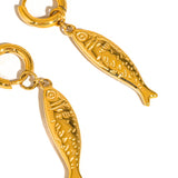 Nibe 18K Gold Non-Tarnish Fish Hoop Earring