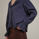 Embroidered Eyelet Collar Blouse - RT1180
