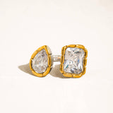 Serréa 18K Gold Non-Tarnish CZ Adjustable Ring