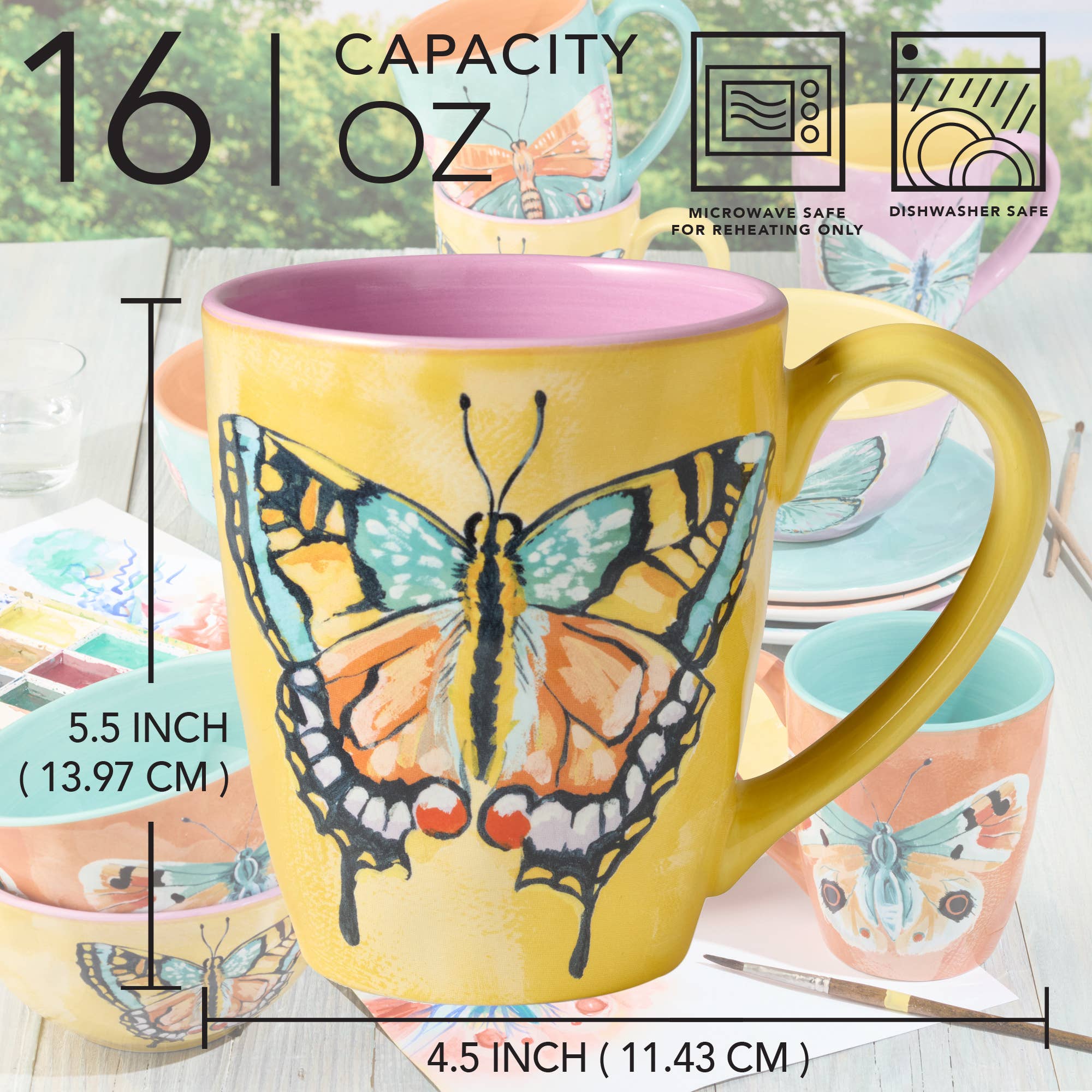 Butterflies Mugs 16oz