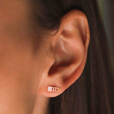 Gold Vermeil "BITCH" Studs
