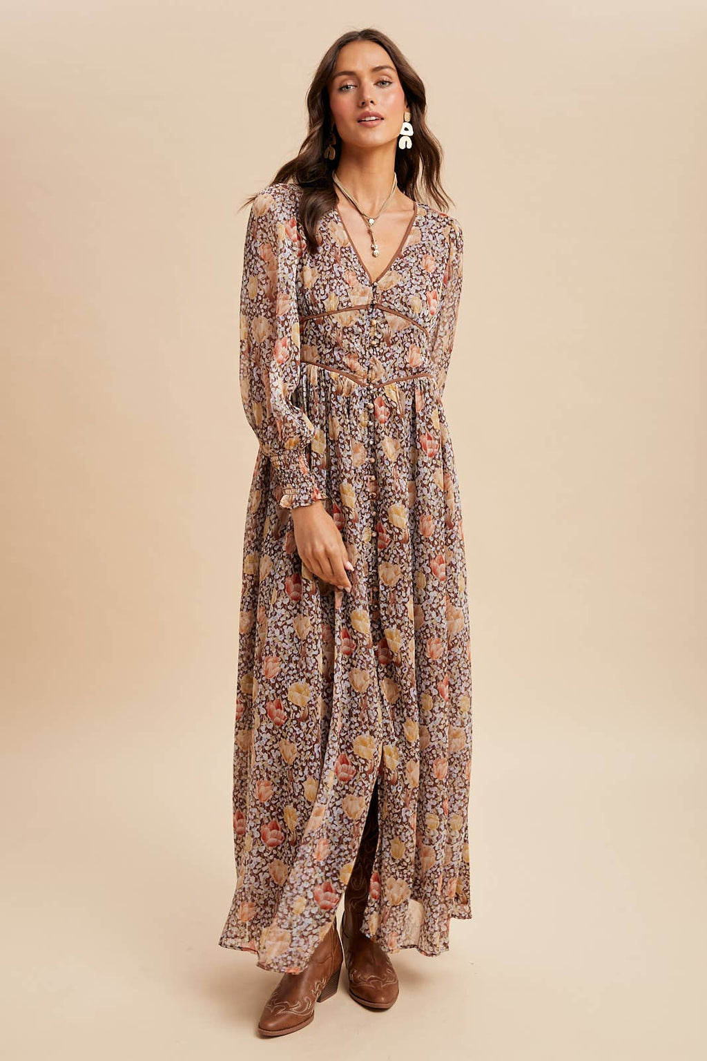 Flowy Button Down Maxi Dress
