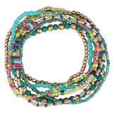 Summer Splash Bead Stretch Bracelet Set