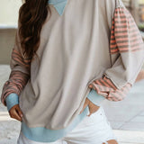 Striped Colorblock Sweatshirt