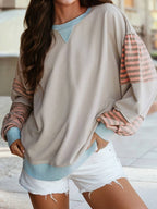 Striped Colorblock Sweatshirt