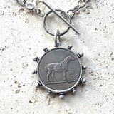 Horse Pendant Steel Necklace