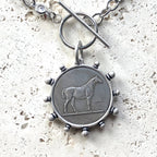 Horse Pendant Steel Necklace