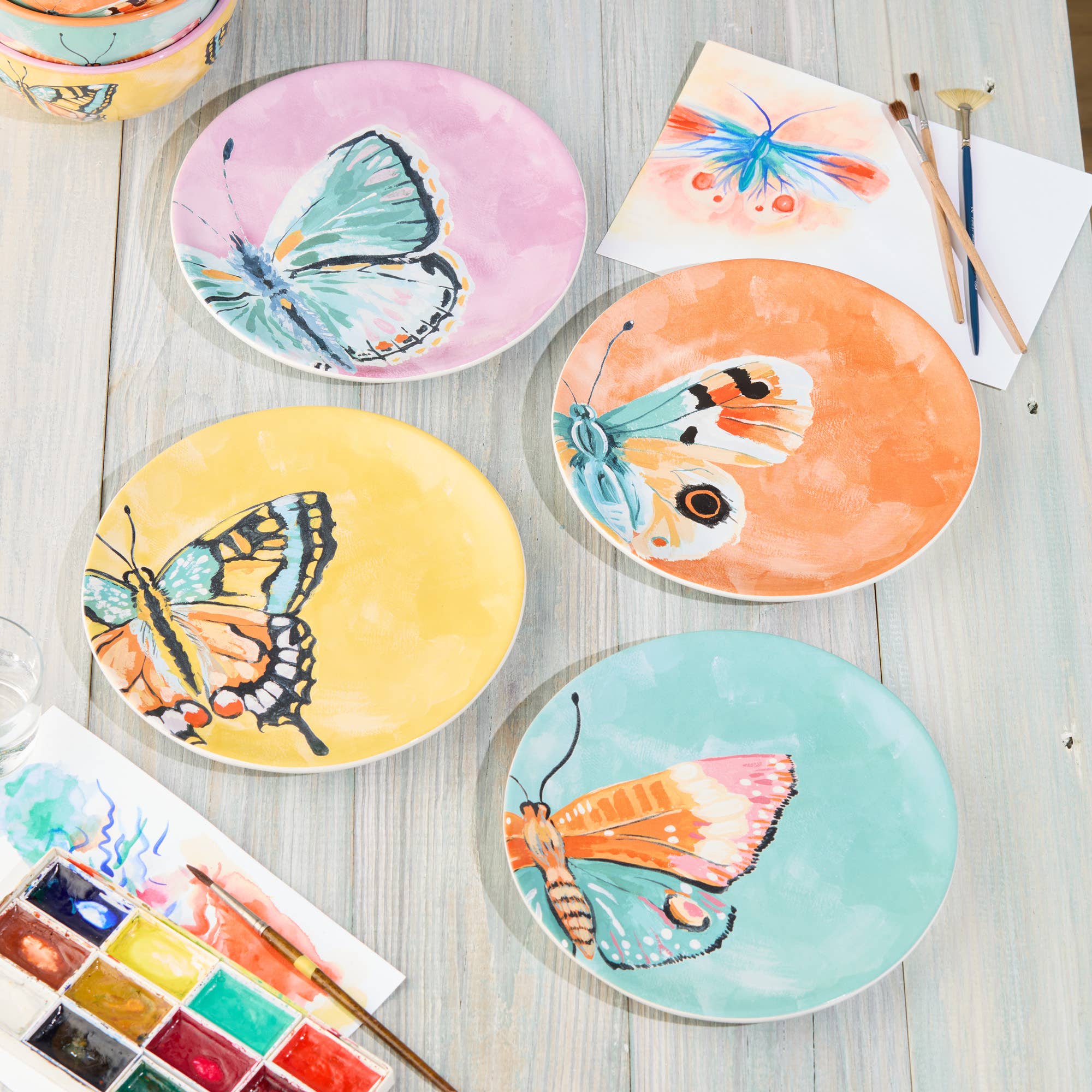 Butterflies Salad Plates