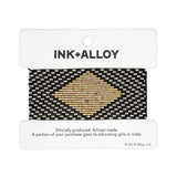 Brooklyn Diamond Beaded Stretch Bracelet Black Wholesale