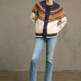 Nordic Pattern Toggle Knit Cardigan - RSW1093