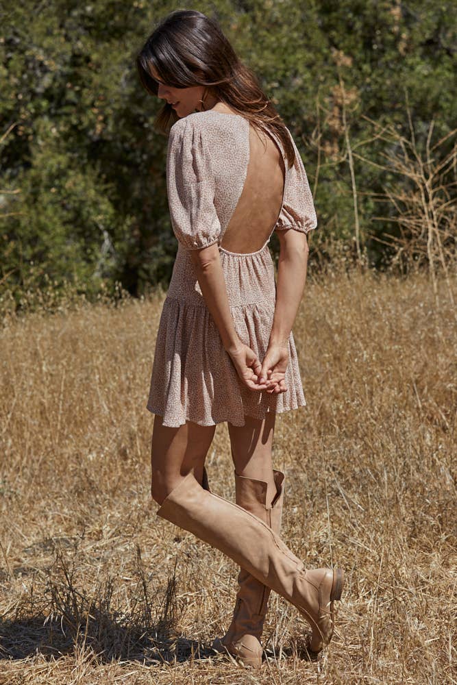 Western-Inspired Crepe Ruffle Dress