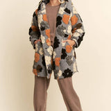 Chunky Embroidered Flower Coat